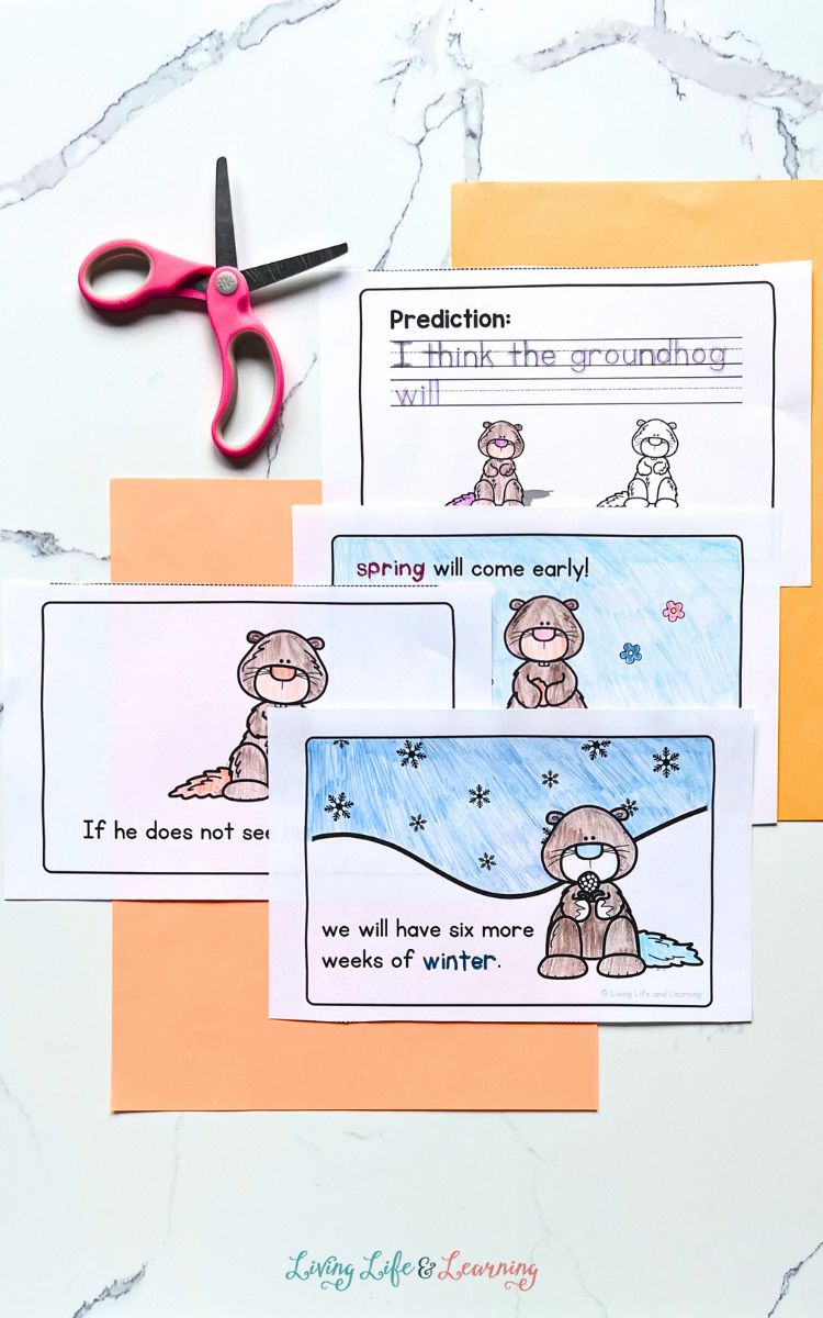 groundhog day printable book: learn about the weather